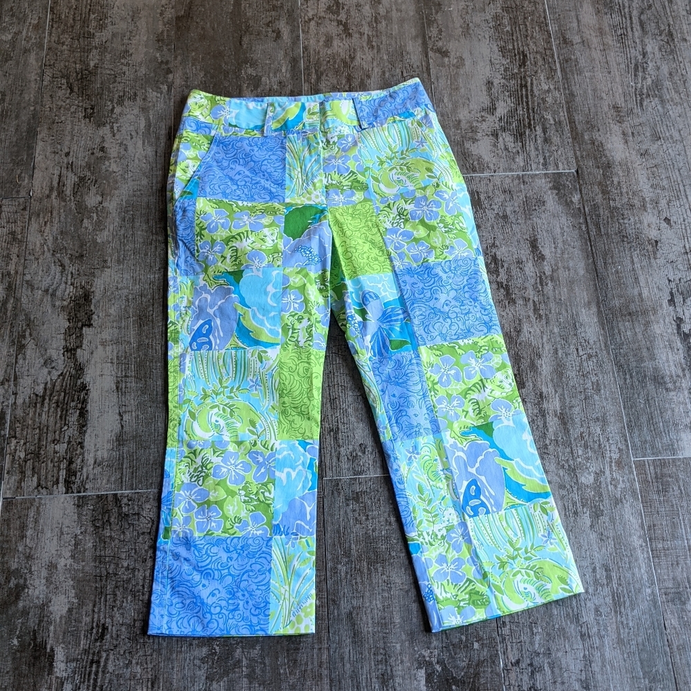 LILY PULITZER Safari Tiger Square Patch Pants